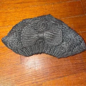 Y2k Rue21 Knit Slouchy Beret Style Beanie with Bow